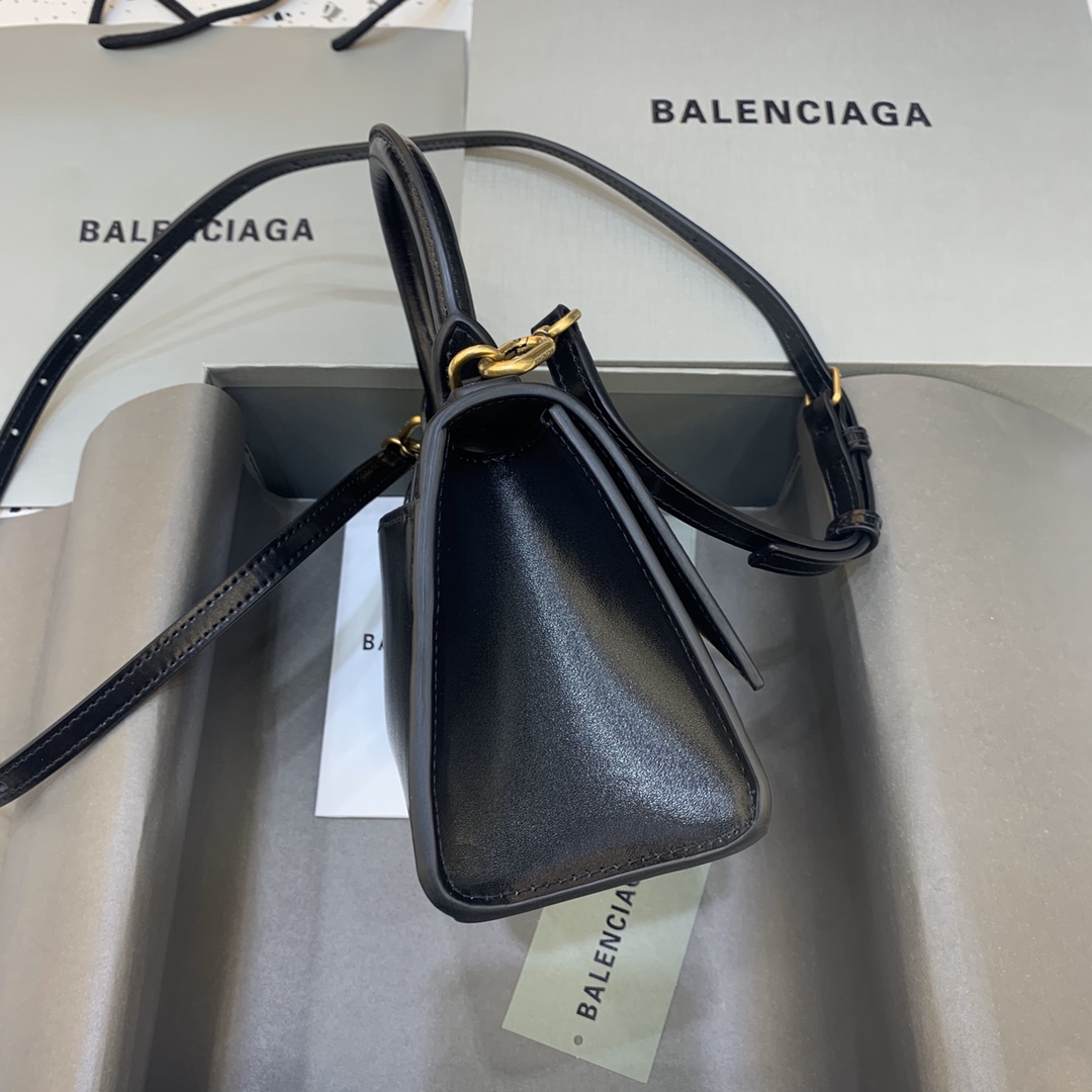 Balenciaga Hourglass XS Handbag Graffiti Shoulder Bag Black/Gold